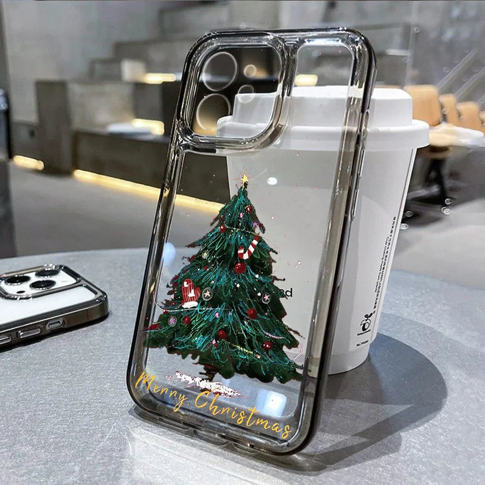 Cartoon Christmas Tree Pattern Phone Case