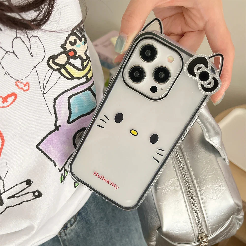 Cute Cat Ears Simple Lovely Hello Kitty Phone Case