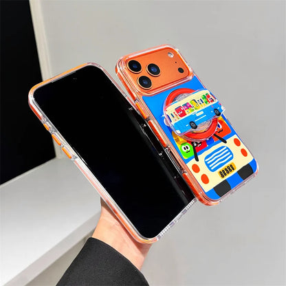 Kawaii Cartoon Carrot Bus Magnetic Phone Case For iPhone