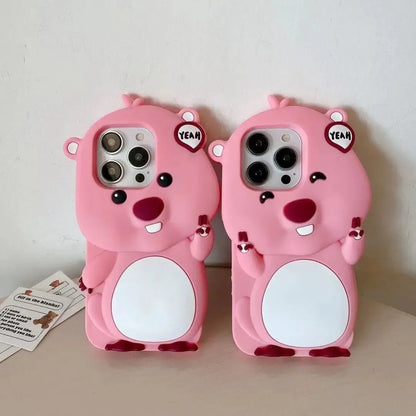 So Cute 3D Cartoon Pink Loopy Phone Case