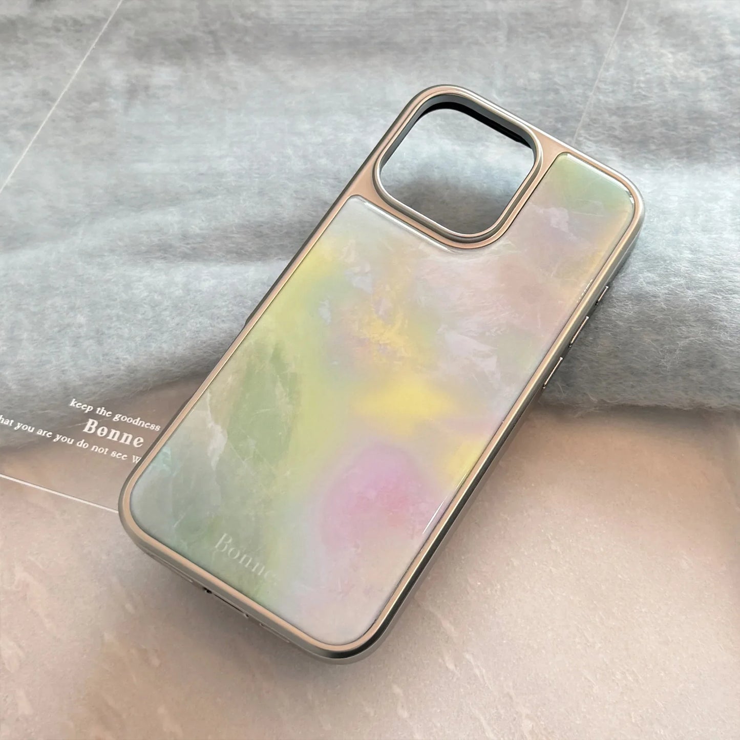 Luxury Gradient Marble Pattern Drop Glue Phone Case For iPhone