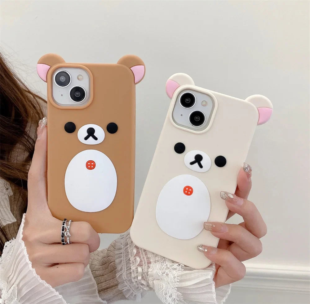 Cartoon Rilakkuma Bear Soft Silicone Phone Case