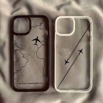 Travel-nspired Airplane Route Desian Phone Case