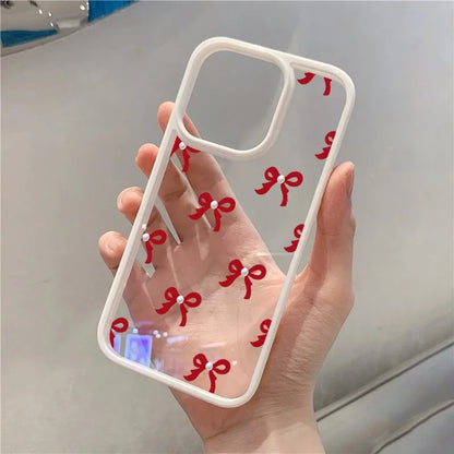 Fashionable Red Pink Bow Phone Case