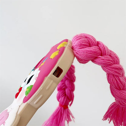 Stereoscopic Snot Girl Braiding Suitable Phone Case