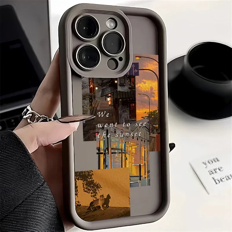 Red Flower Scenery Silicone Phone Case