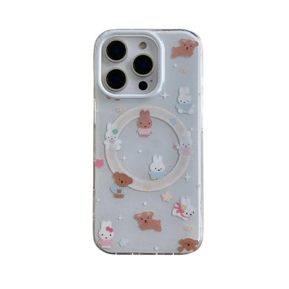 Miffy Phone Case with Holder Kawaii Miffy Rabbit Suitable For iPhone