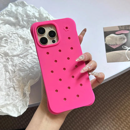 Fashion Diy Charms Holes Phone Case For iPhone