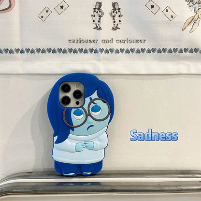 Kawaii Stereoscopic 3D Cartoon Sadness Phone Case