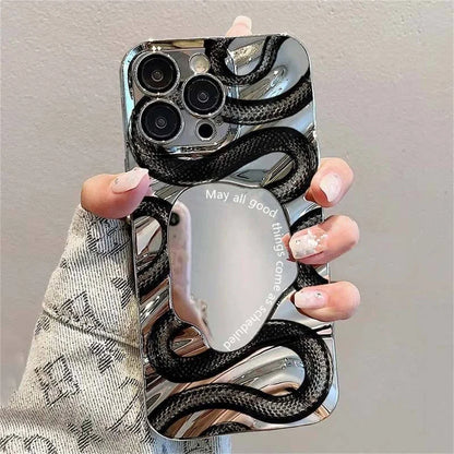 Curly Wave Make Up Mirror Phone Case
