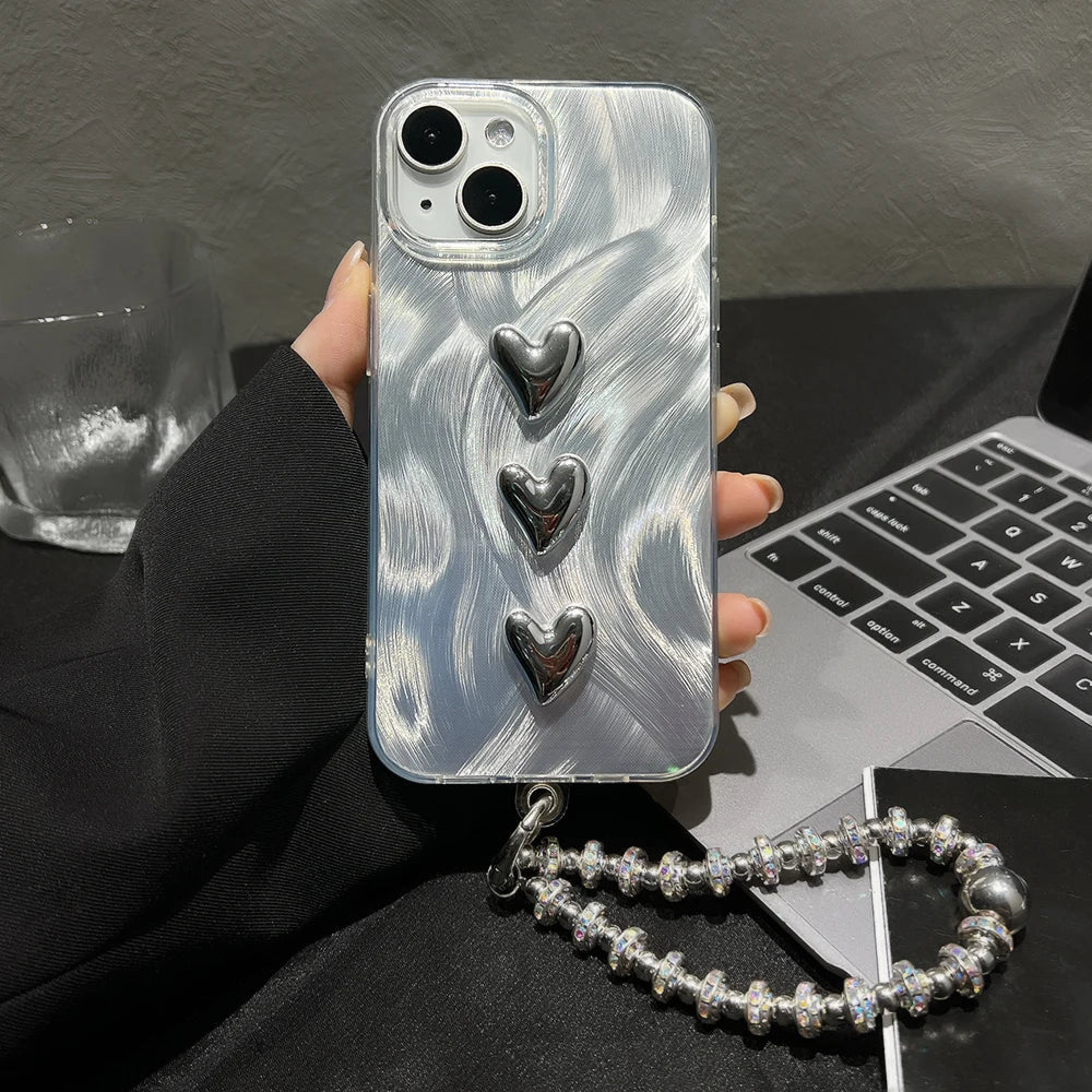 Luxury 3D Love Heart Soft Phone Case