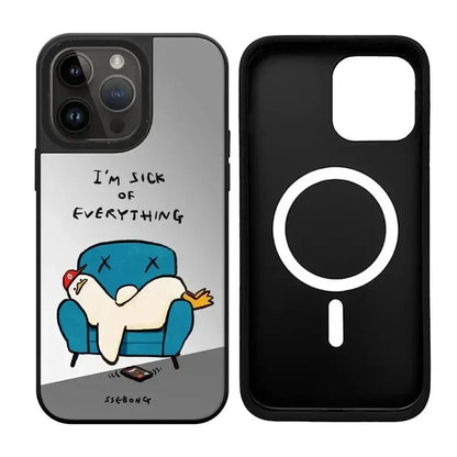 Sick of Everything Duck Mirror Surface MagSafe Phone Case