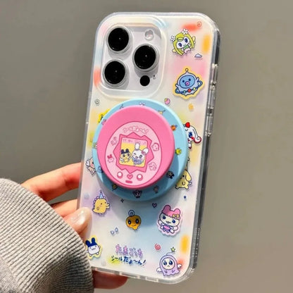 Tamagotchi Mametchi Lovelichi Magnetic Frosted Phone Case For iPhone