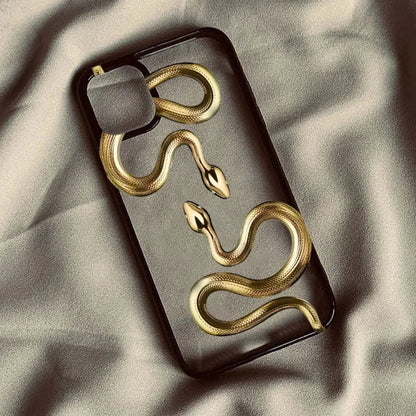 Luxury Black Gold Snake Phone Case