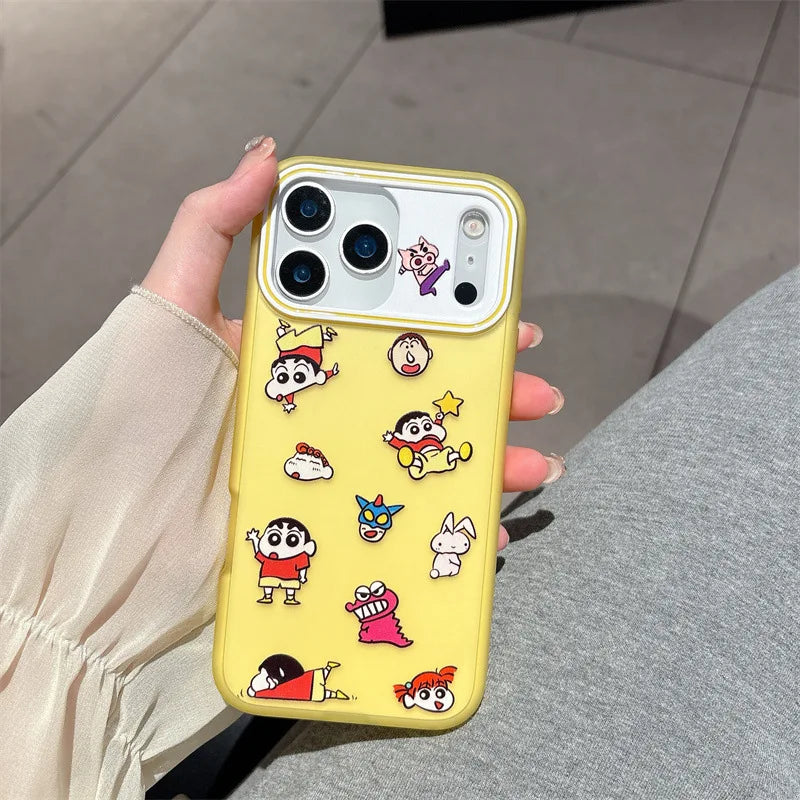 Anime Cute Cartoon Funny Crayon Shin-Chan Pattern Phone Case For iPhone