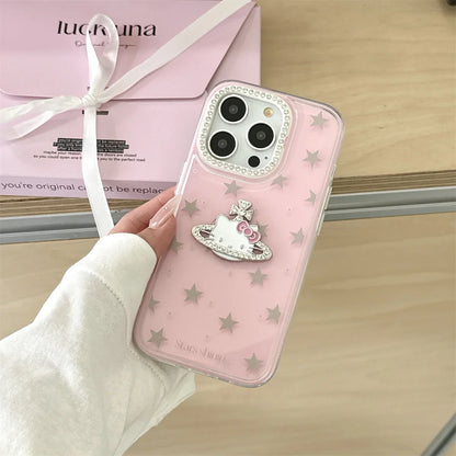 Cute Cartoon And Fashionable HelloKitty Stars Phone Case For iPhone