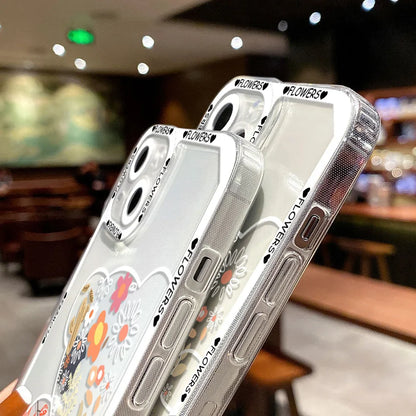 Daisy Flowers Love Heart Cover Coque Phone Case