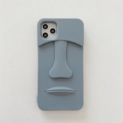 Luxury Retro moai statue 3D Phone Case