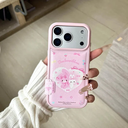 Cute Cartoon Strawberry Bow Rabbit Phone Case For iPhone