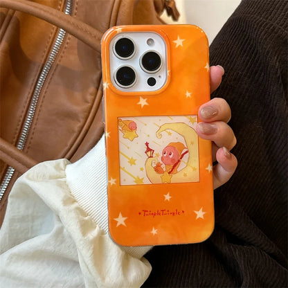 Lovely Orange Star Phone Case For iPhone