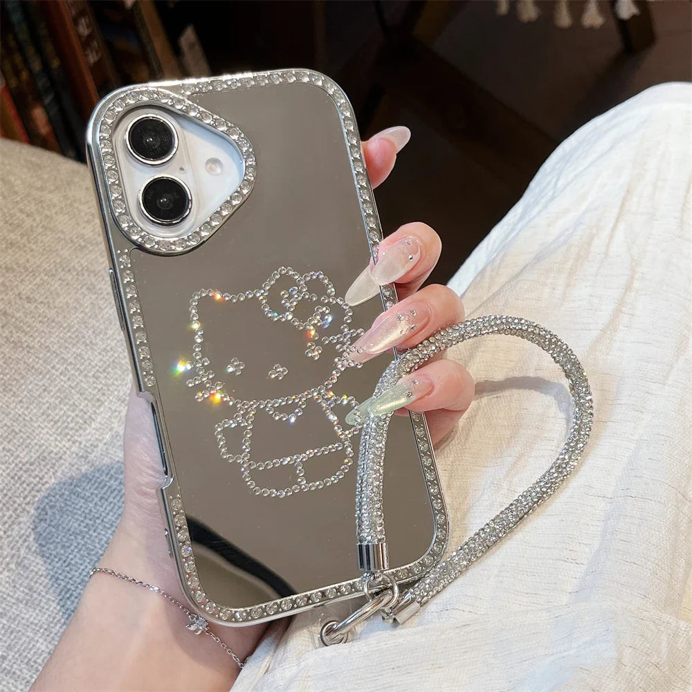 Luxury Bling Glitter Diamond Plating Hello Kitty Phone Case