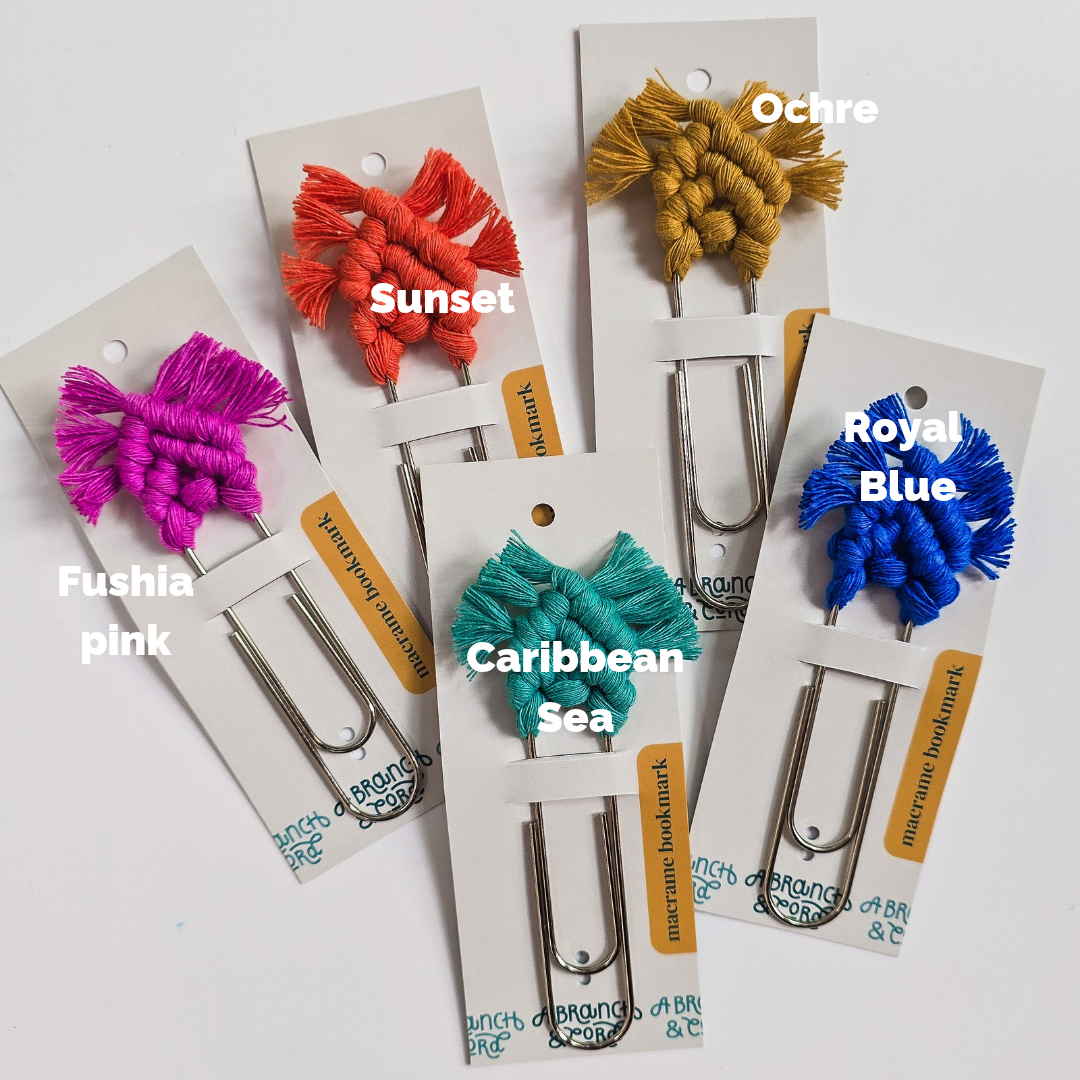 Macrame Bookmark - Summer Brights