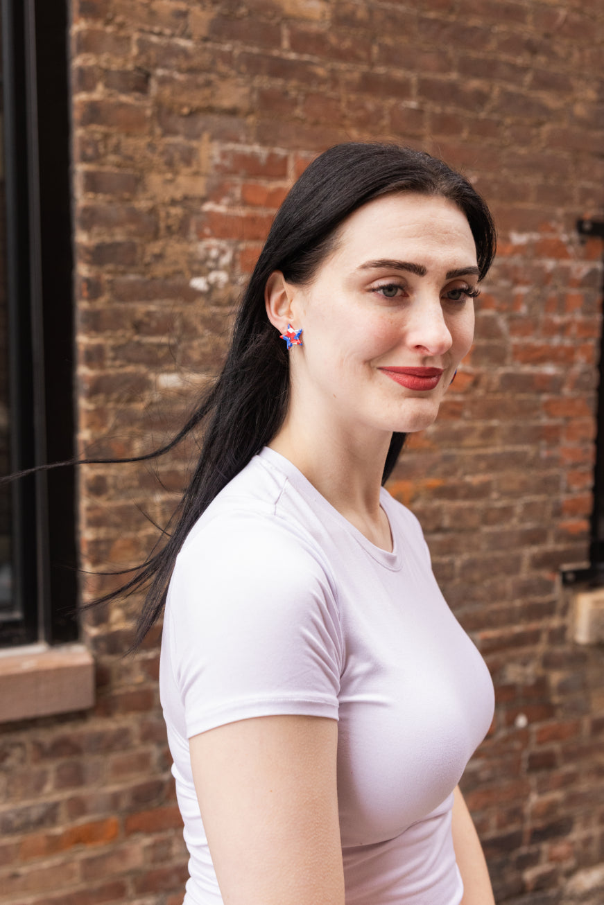 Liberty Star Studs - Red, White & Blue