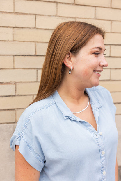 Luxe Silver Delicate Herringbone Chain - 18"