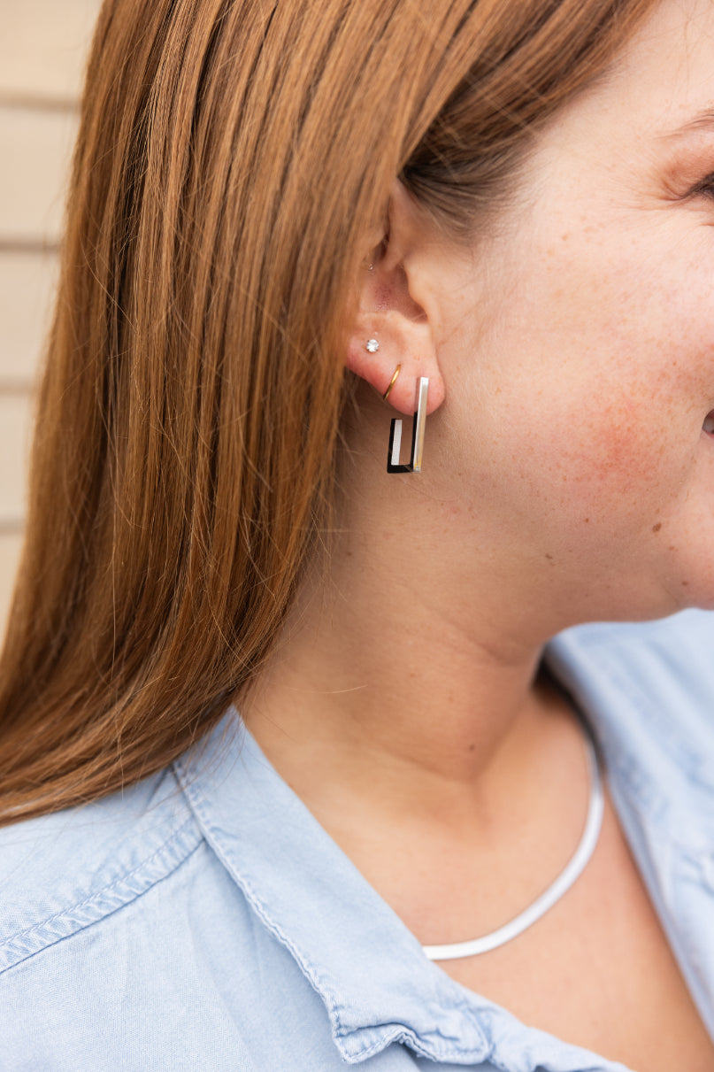 Luxe Silver Goldi Hoops