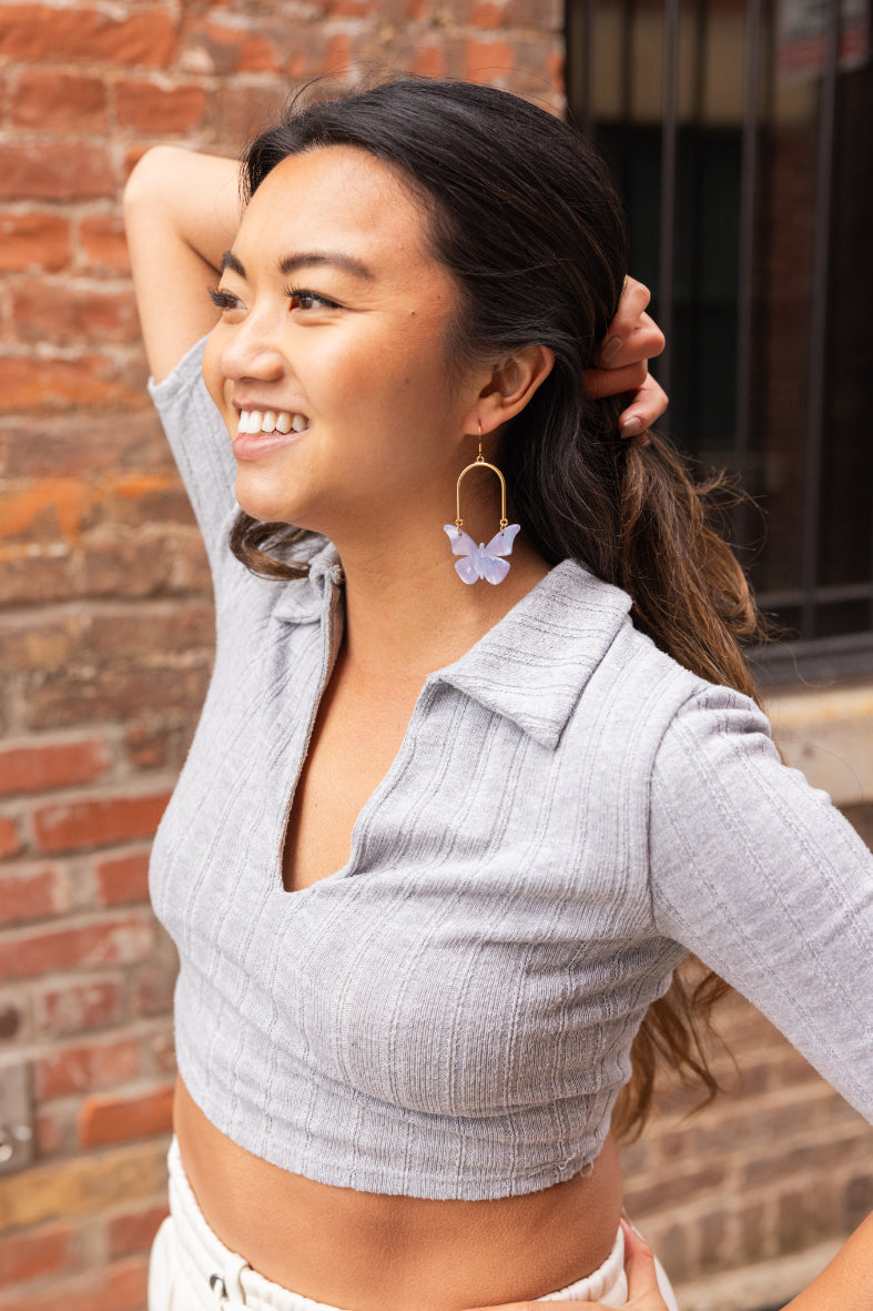 Bindi Butterfly Earrings - Lavender Haze