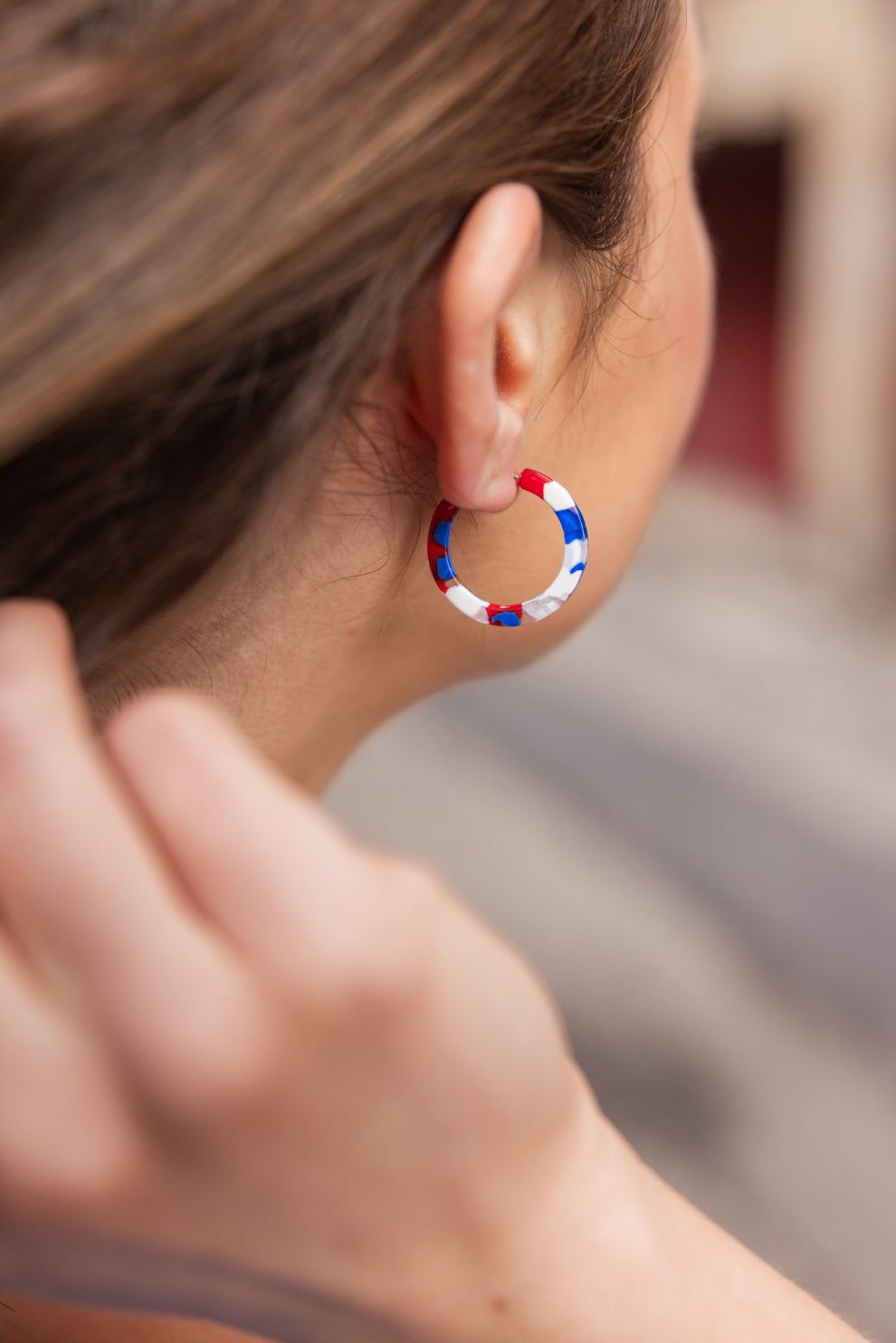 Cam Mini Hoops - Red, White & Blue