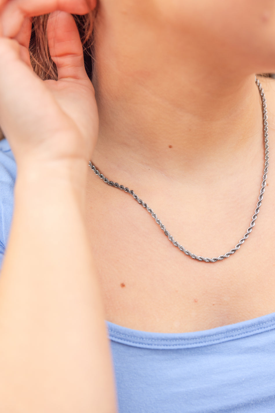 Luxe Silver Rope Chain - 18"