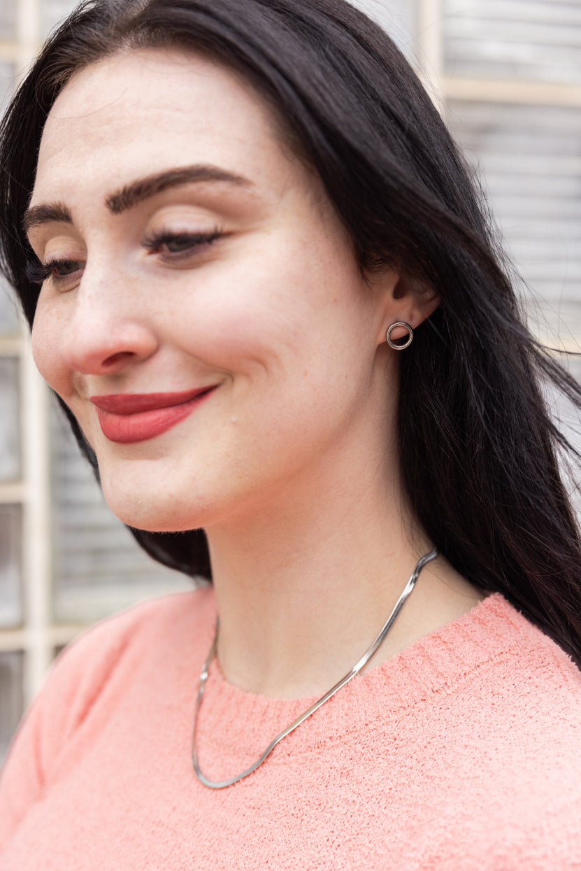 Luxe Silver Oriana Studs - Small