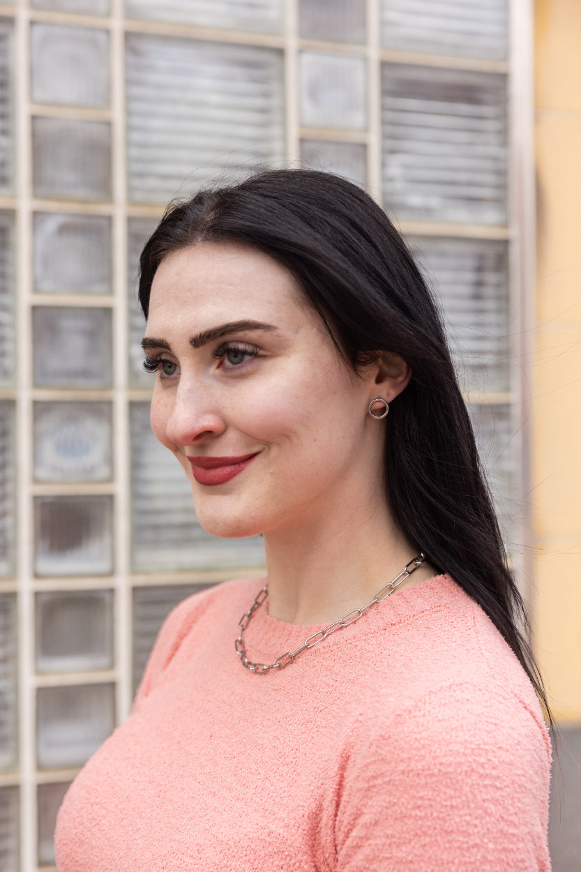 Luxe Silver Oriana Studs - Medium