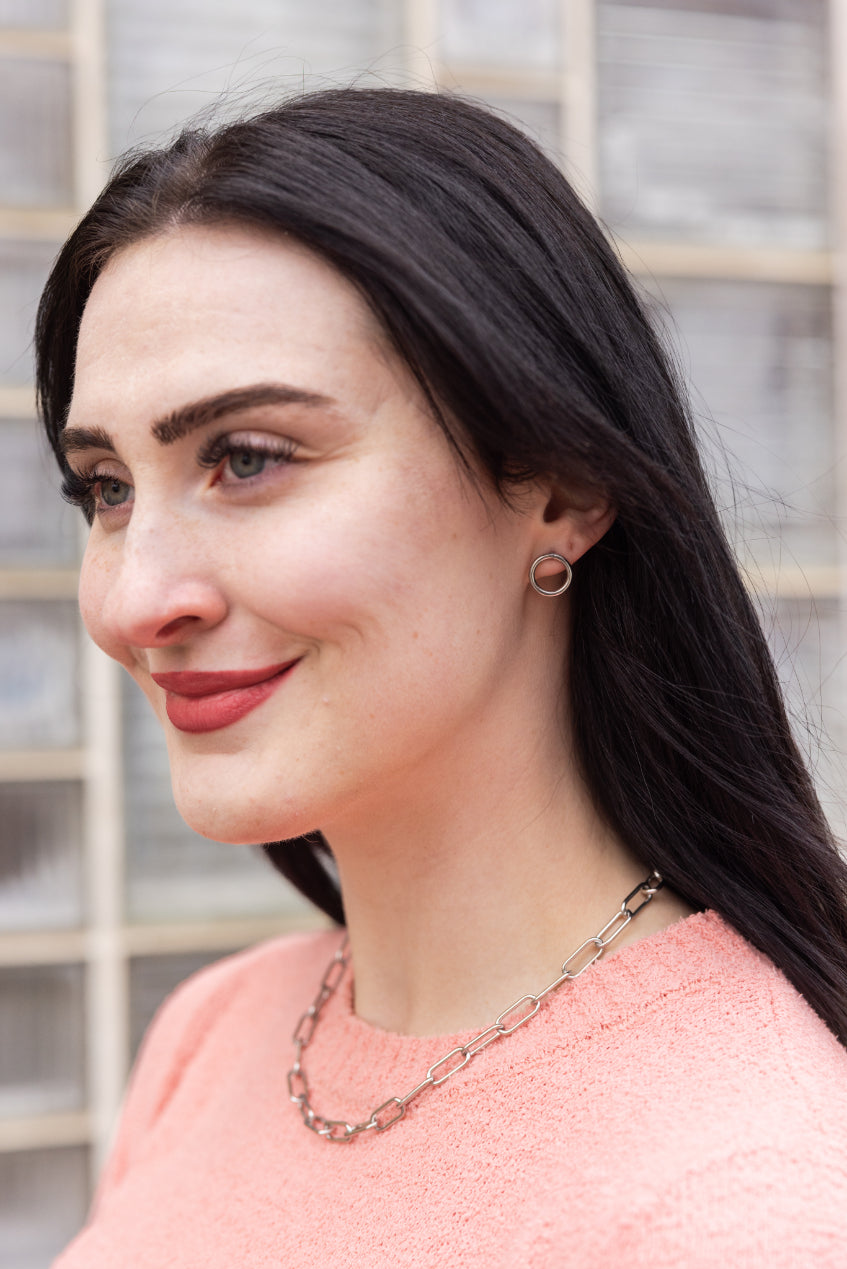 Luxe Silver Oriana Studs - Medium