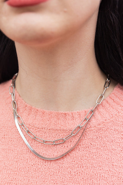 Luxe Silver Herringbone Chain - 20"