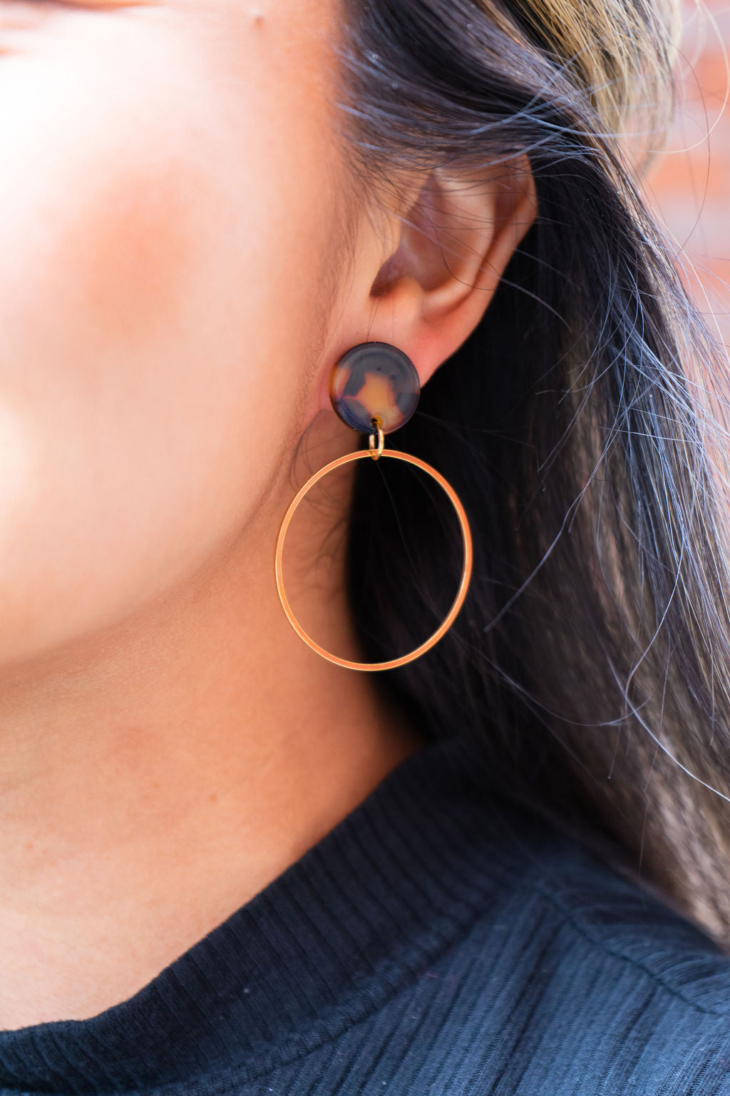 Amelia Earrings - Tortoise