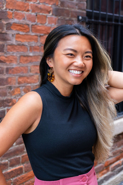 Harper Earrings - Tortoise