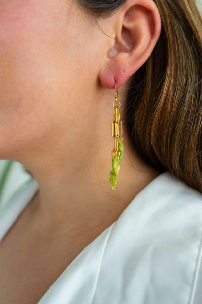 Ivy Earrings - Fern Green
