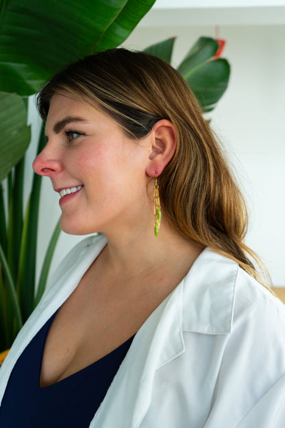 Ivy Earrings - Fern Green