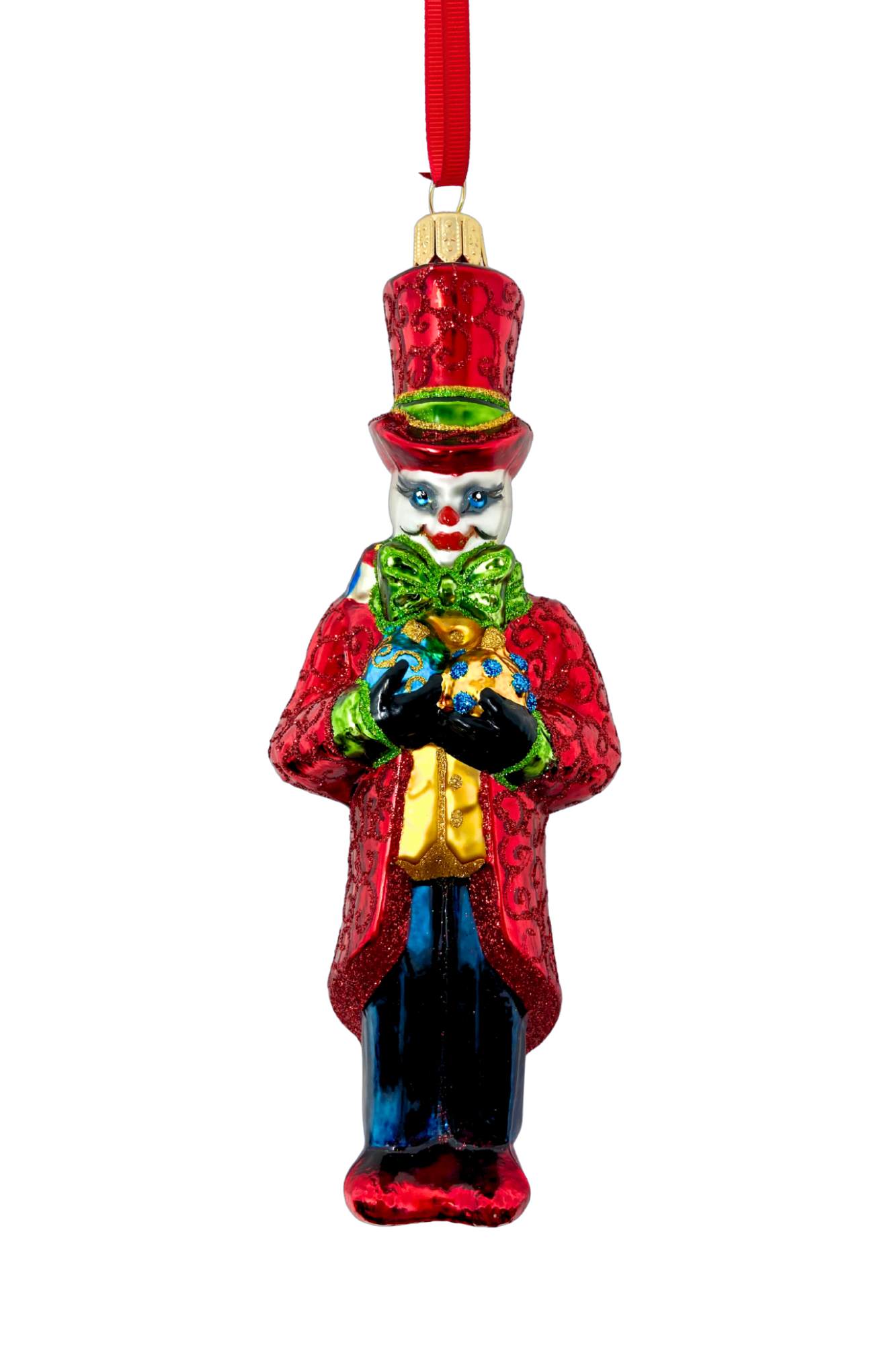 The Naughty List Snowman Glass Ornament