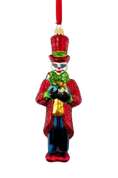 The Naughty List Snowman Glass Ornament