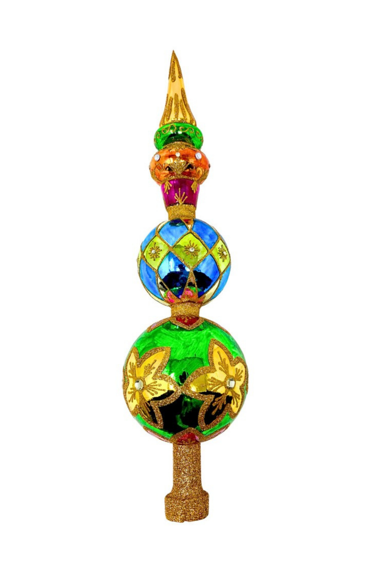Topaz Sparkling Gem Finial Tree Topper