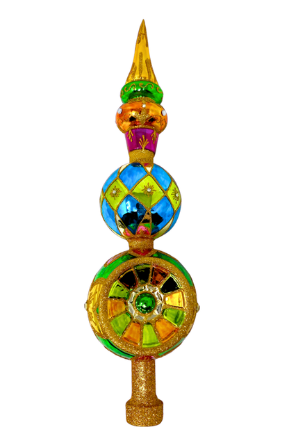 Topaz Sparkling Gem Finial Tree Topper