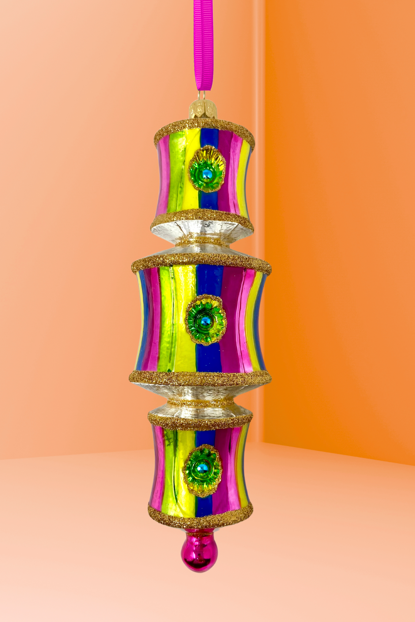 Tropicana Dazzler Glass Ornament