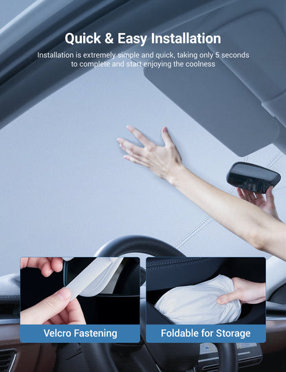 Graphene Front Windshield Sunshade for Model 3 Highland / Model Y Juniper