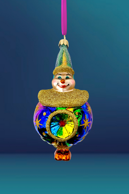 Twinkle Circus Clown Glass Ornament