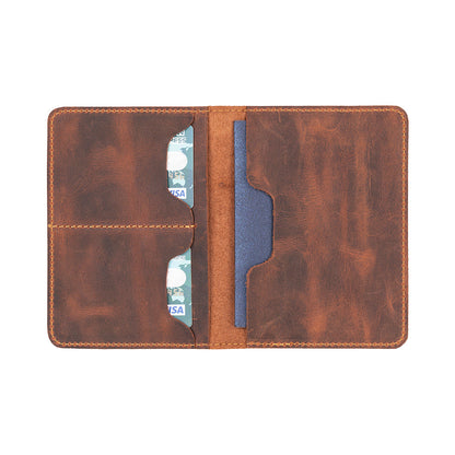 Tempe Genuine Leather Passport Holder - Handcrafted Travel Document Organizer