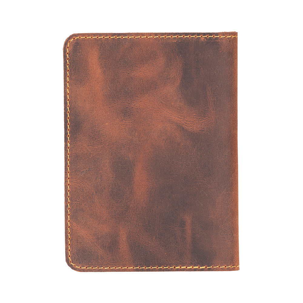 Tempe Genuine Leather Passport Holder - Handcrafted Travel Document Organizer