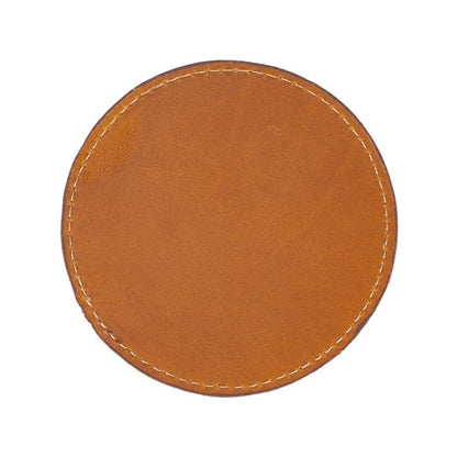 Tucson Genuine Leather Coaster Set of 5 with Holder - Premium Cup Coasters